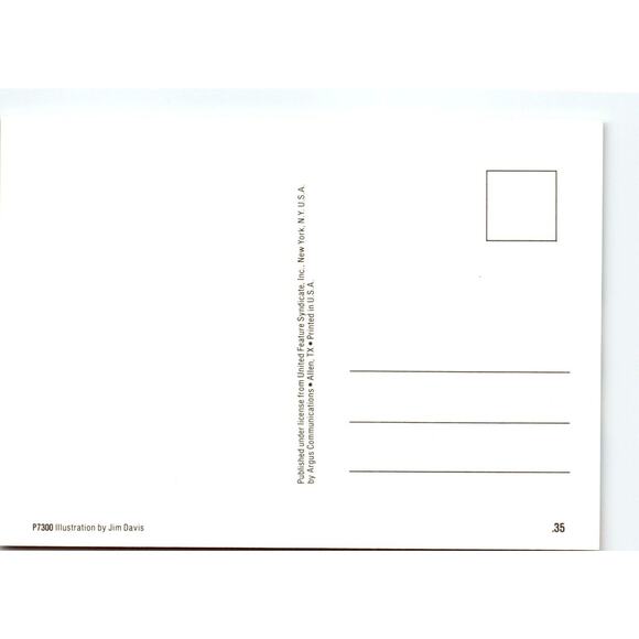 Garfield I Brake For Friends Old Car Postcard Jim Davis Comic Tabby Cat 1978 - Picture 2 of 2